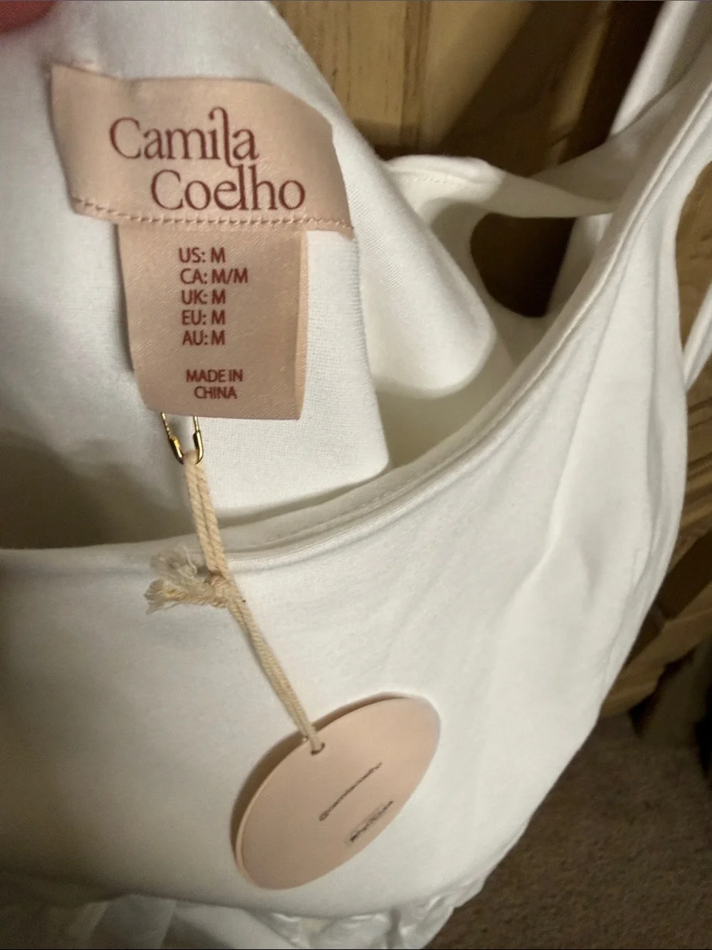🇺🇸 FLASH SALE! Camila Coelho white mini Mix Media Bubble hem  skirt Dress